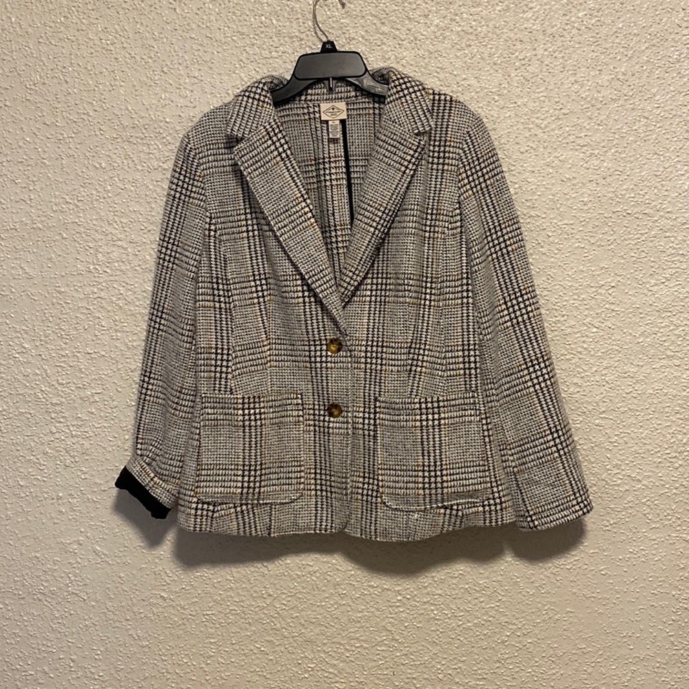 Plaid casual blazer